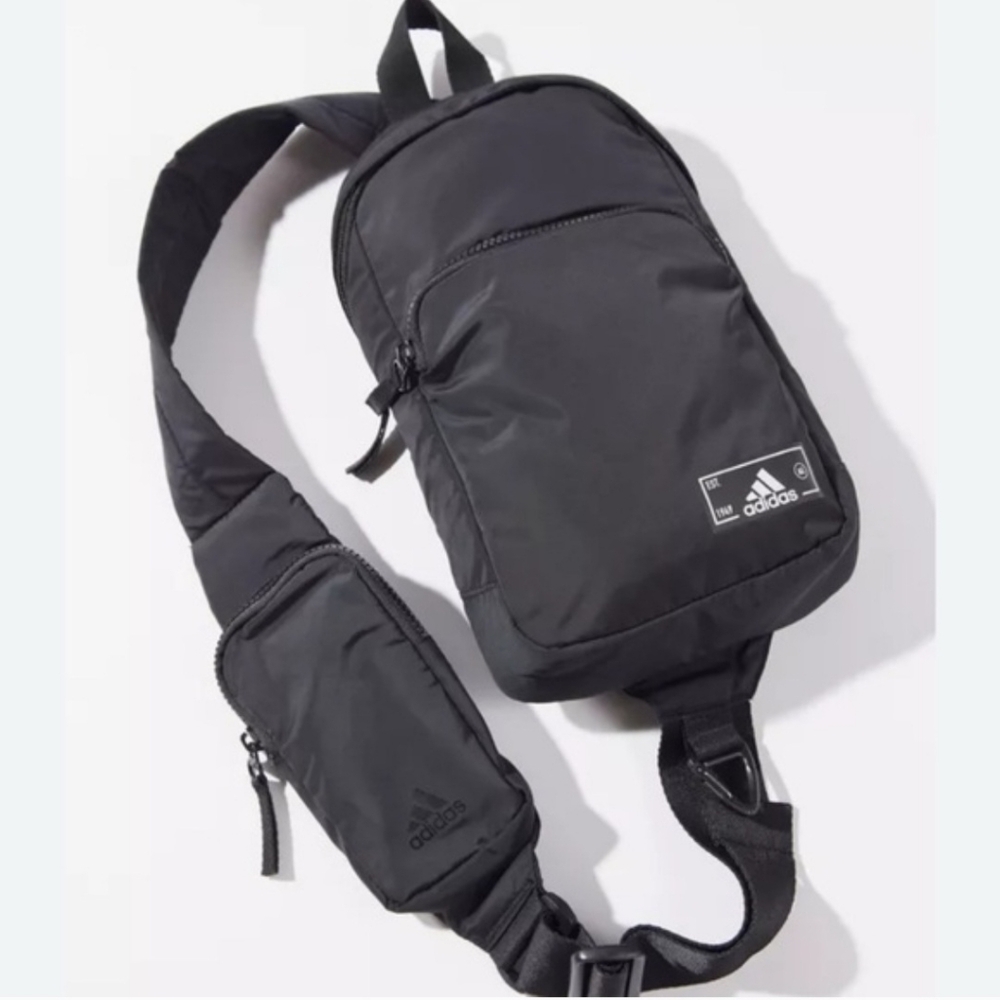 NWOT Adidas Essentials 2 Sling Crossbody Bag Backpack Black